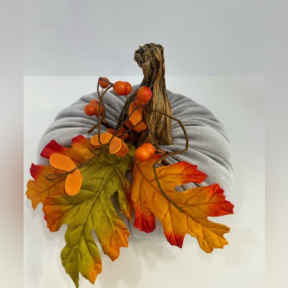 “Autumn” Velvet Pumpkin Home Decor - Picture 2 of 6